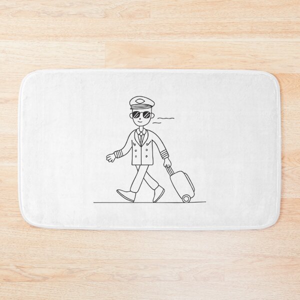 Item preview, A walking pilot with luggage and sunglasses on designed and sold by rasagamastore.