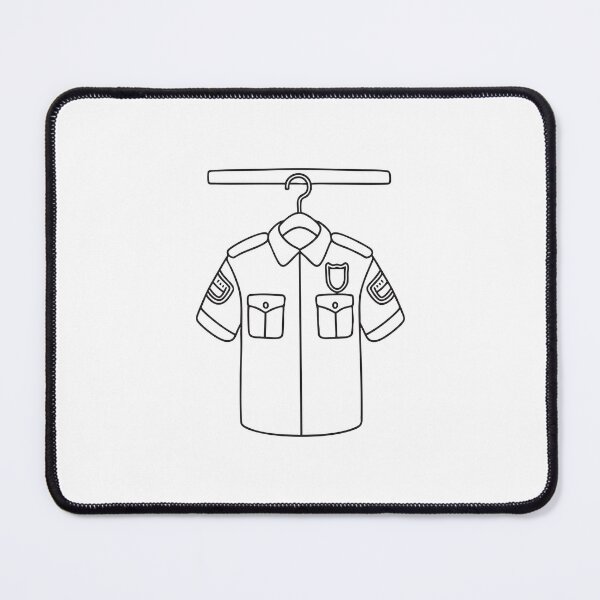 Item preview, A police outfit hung up on a wooden hanger designed and sold by rasagamastore.