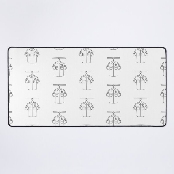Item preview, A police outfit hung up on a wooden hanger designed and sold by rasagamastore.