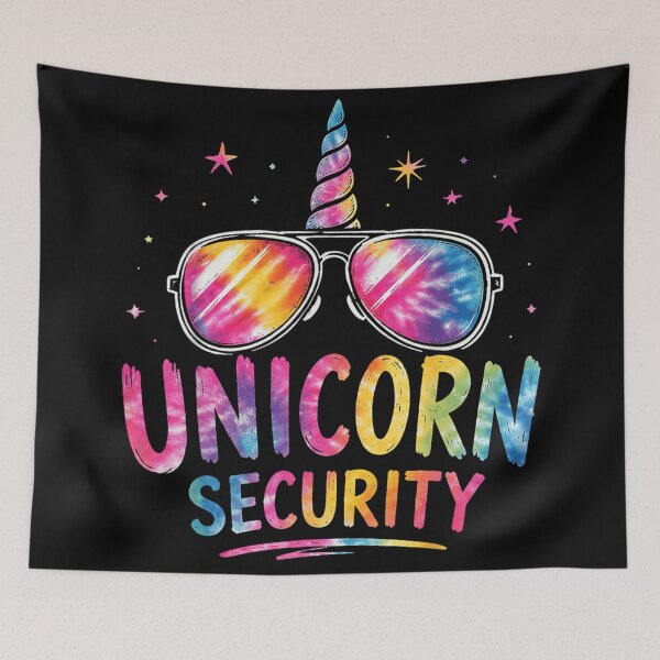 Item preview, Rainbow Tie Dye Unicorn Security Sunglasses Cool Magic Mystical Creature Guardian designed and sold by ObukiLantara.
