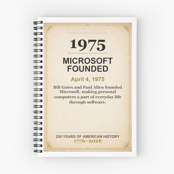Item preview, America 250 | Microsoft Founded | 1975 designed and sold by ariksworld.