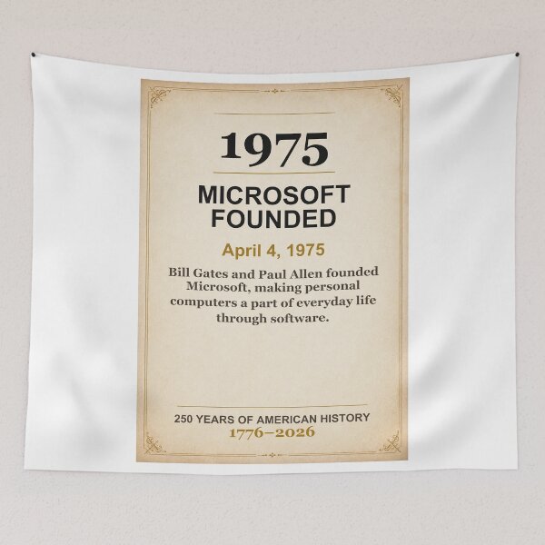 Item preview, America 250 | Microsoft Founded | 1975 designed and sold by ariksworld.