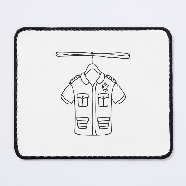 Item preview, A wooden hanger holding a full police uniform designed and sold by rasagamastore.