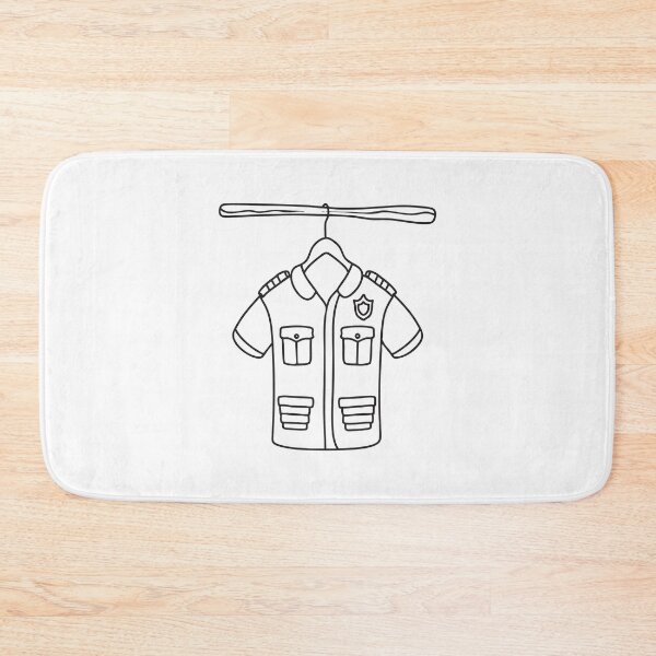 Item preview, A wooden hanger holding a full police uniform designed and sold by rasagamastore.