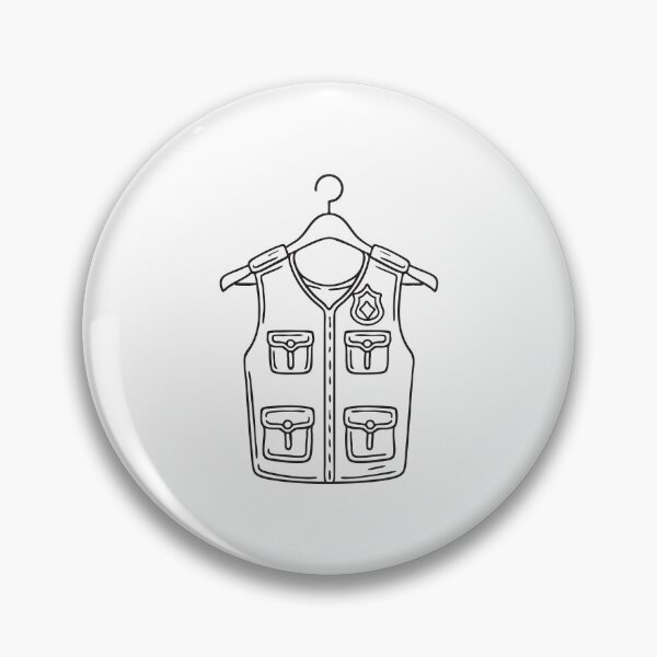 Item preview, A police safety vest hanging on a wooden hanger designed and sold by rasagamastore.