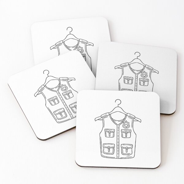 Item preview, A police safety vest hanging on a wooden hanger designed and sold by rasagamastore.