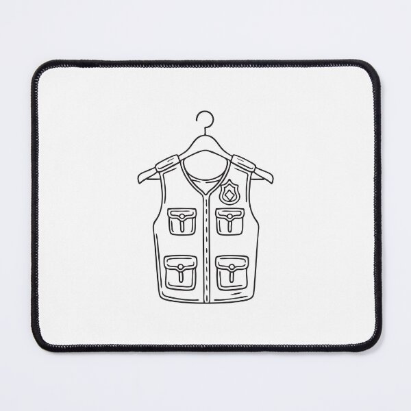 Item preview, A police safety vest hanging on a wooden hanger designed and sold by rasagamastore.
