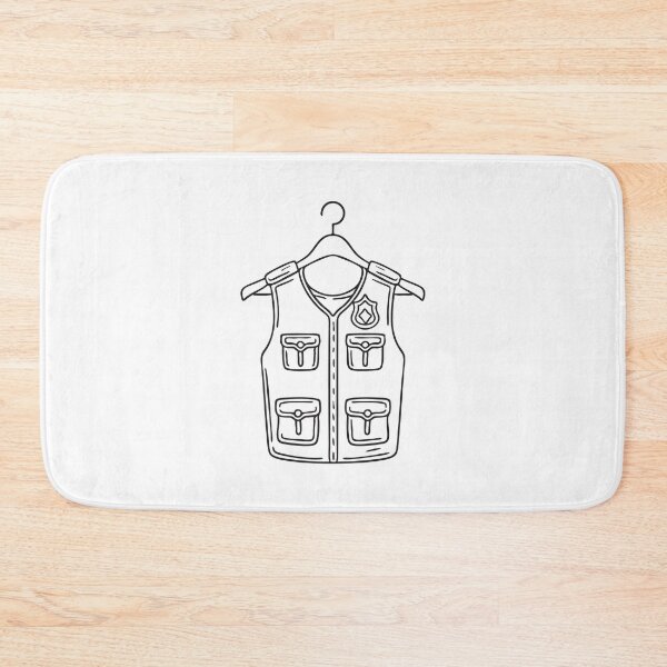 Item preview, A police safety vest hanging on a wooden hanger designed and sold by rasagamastore.