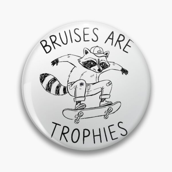 Item preview, Bruises Are Trophies Funny Skateboarding Raccoon designed and sold by Yellowriversss.