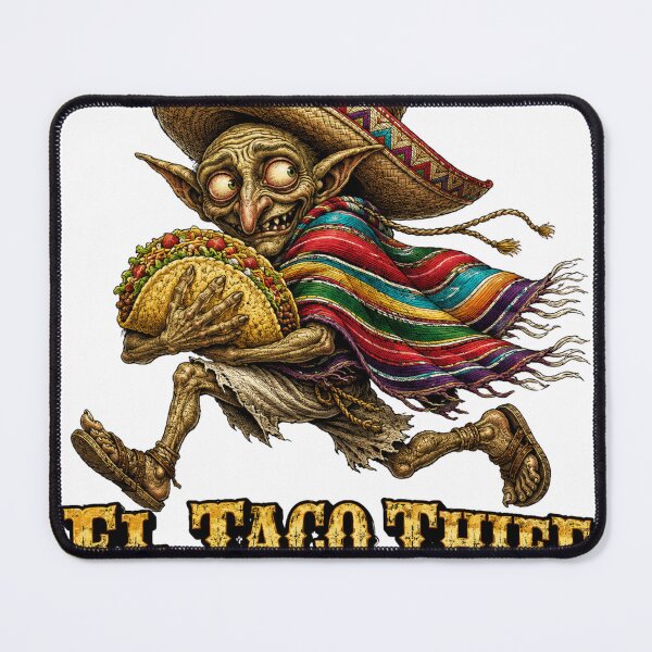 Item preview, El Taco Thief Running designed and sold by GalleryGlow Fantasy Art.