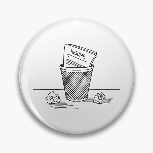 Item preview, A resume draft thrown into a trash bin under the desk designed and sold by rasagamastore.
