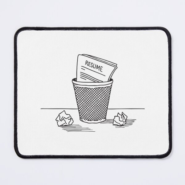 Item preview, A resume draft thrown into a trash bin under the desk designed and sold by rasagamastore.