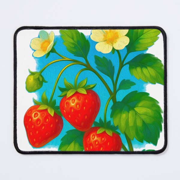 Item preview, Strawberry Plant with Flowers designed and sold by Anas Arts.
