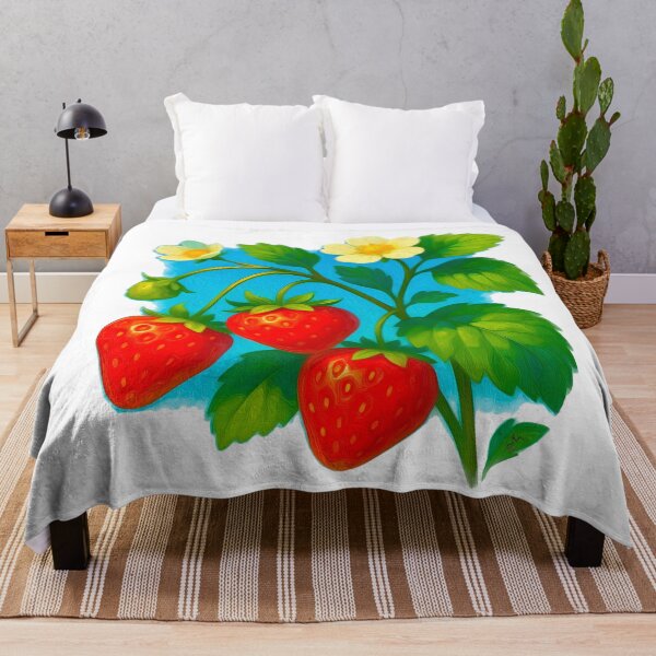 Item preview, Strawberry Plant with Flowers designed and sold by Anas Arts.