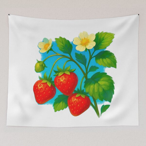 Item preview, Strawberry Plant with Flowers designed and sold by Anas Arts.