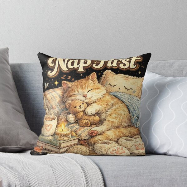 Item preview, Nap First | Cozy Typography Design designed and sold by VasiArtLab.