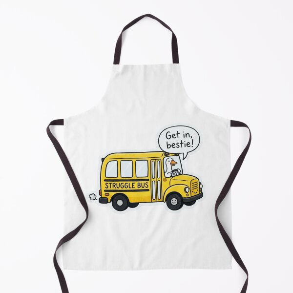 Item preview, Get In Bestie Struggle Bus Goose - Funny Yellow School Duck Meme designed and sold by raedattia.