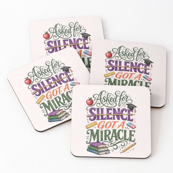 Item preview, Asked For Silence Got A Miracle Funny Teacher Appreciation Gift Tshirt designed and sold by HopeAndHustle.