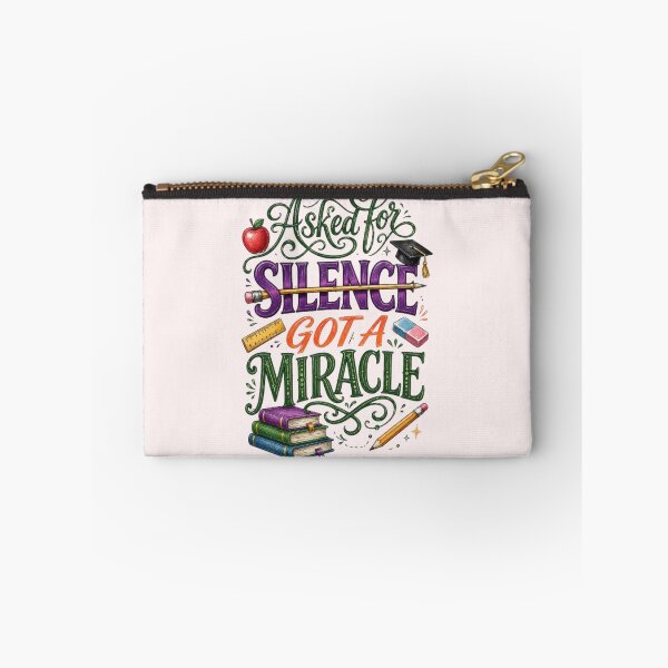 Item preview, Asked For Silence Got A Miracle Funny Teacher Appreciation Gift Tshirt designed and sold by HopeAndHustle.