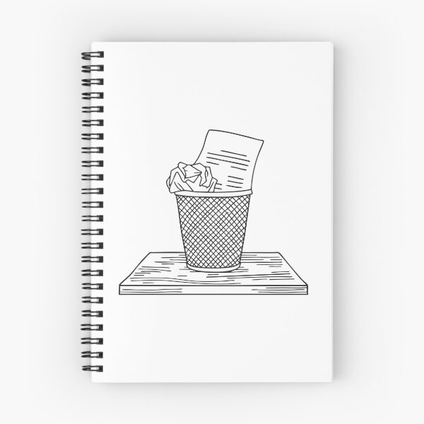 Item preview, A crumpled resume lying in a bin beneath the table designed and sold by rasagamastore.