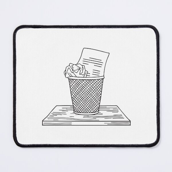 Item preview, A crumpled resume lying in a bin beneath the table designed and sold by rasagamastore.