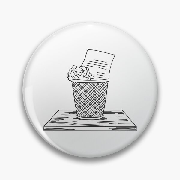Item preview, A crumpled resume lying in a bin beneath the table designed and sold by rasagamastore.