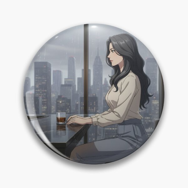 Item preview, Aura in a Private City Bar – Neo Futurist Evening Scene designed and sold by stereonut.