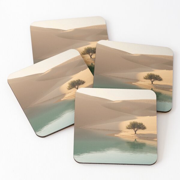 Item preview, Hidden Desert Oasis | Luxury Minimalist Desert Wall Art Print designed and sold by VeloraNature.