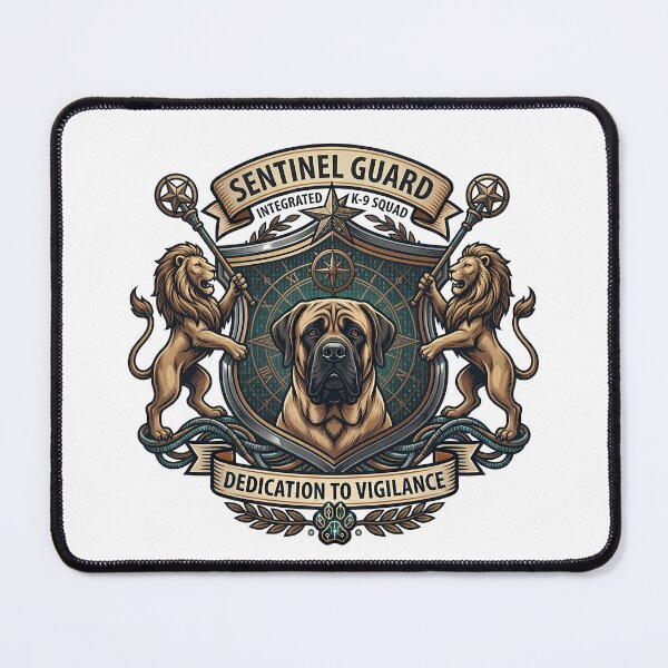 Item preview, SENTINEL GUARD K-9 Crest | English Mastiff Regal Heraldic Shield designed and sold by vividthreads99.
