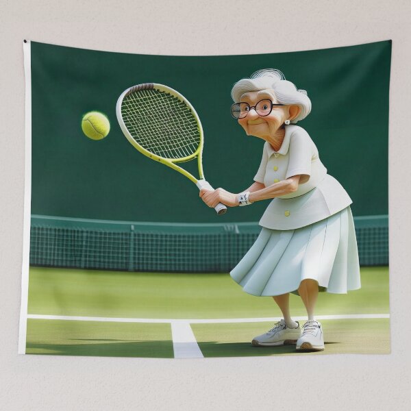 Item preview, Old Fart playing Tennis at Wimbledon designed and sold by Colin Bentham.