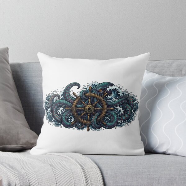 Item preview, Kraken Ship Wheel T-Shirt | Nautical Octopus  Art | Ocean Monster Vector Design designed and sold by Faisal  Shah.