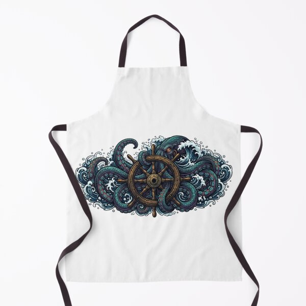 Item preview, Kraken Ship Wheel T-Shirt | Nautical Octopus Art | Ocean Monster Vector Design designed and sold by Faisal Shah.
