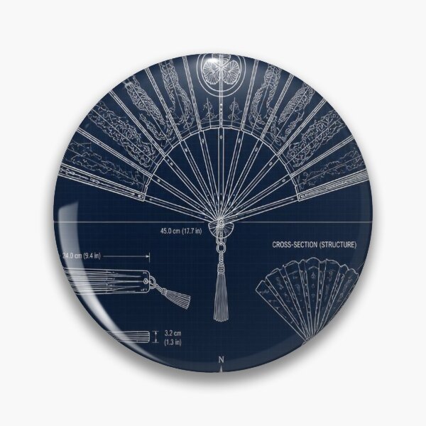 Item preview, Samurai War Fan Blueprint designed and sold by SunnyDesign82.