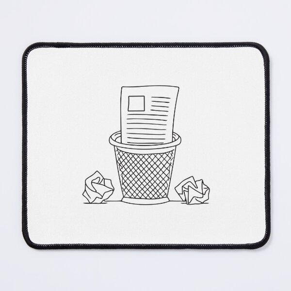 Item preview, A discarded resume inside a trash basket under the work desk designed and sold by rasagamastore.