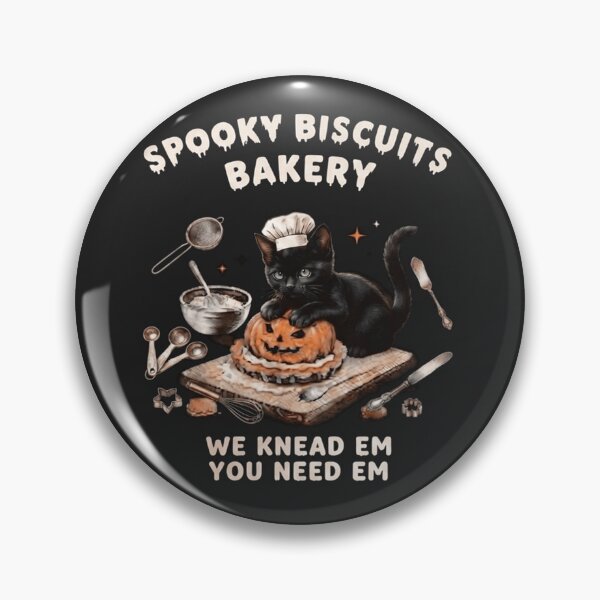 Item preview, Spooky Biscuits Bakery Club Black Cat Halloween Pumpkin designed and sold by kotastiart.