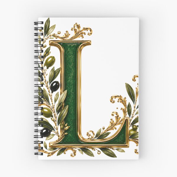 Item preview, Elegant Letter L Monogram with Olive Branches & Gold Botanical Design | Luxury Green Floral Initial designed and sold by MoodLay.