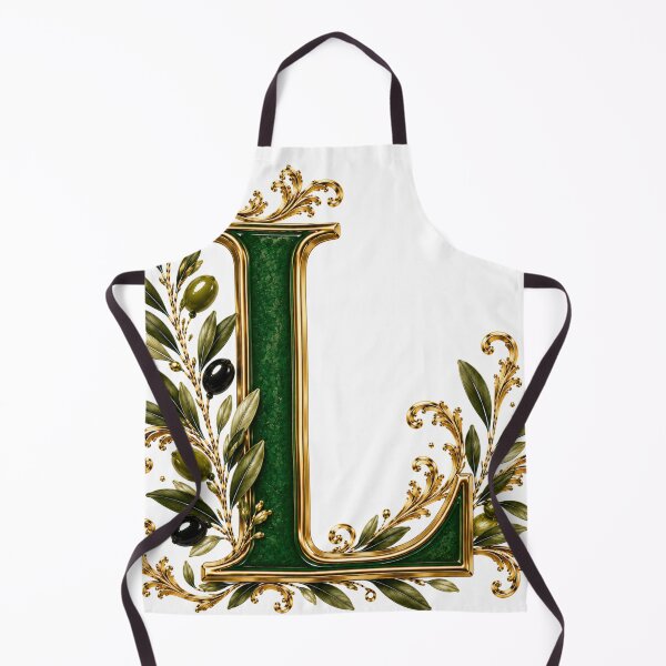 Item preview, Elegant Letter L Monogram with Olive Branches & Gold Botanical Design | Luxury Green Floral Initial designed and sold by MoodLay.