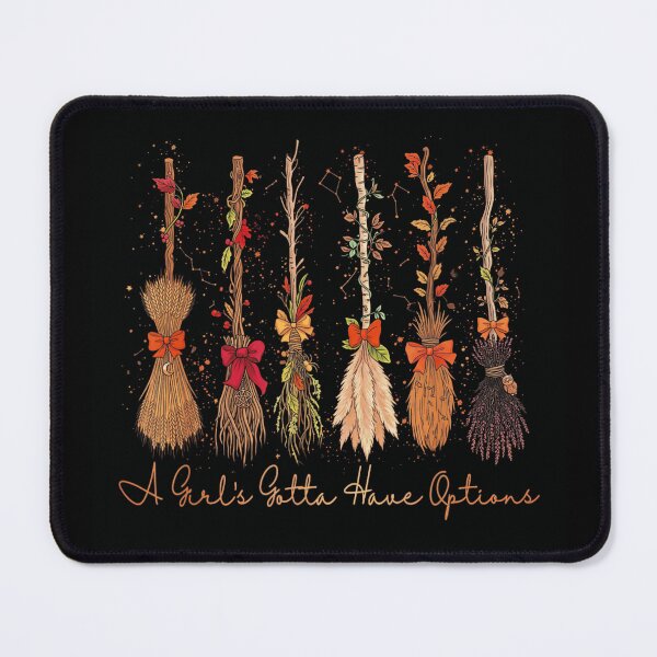 Item preview, A Girls Gotta Have Options Cute Halloween Witch Broomstick Graphic Design designed and sold by PhocoNibict.