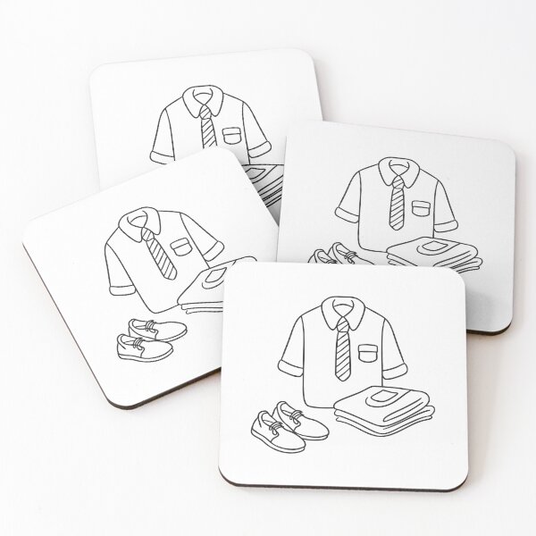 Item preview, A folded school uniform placed beside neatly set shoes designed and sold by rasagamastore.