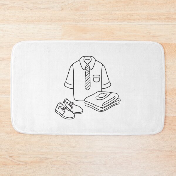 Item preview, A folded school uniform placed beside neatly set shoes designed and sold by rasagamastore.