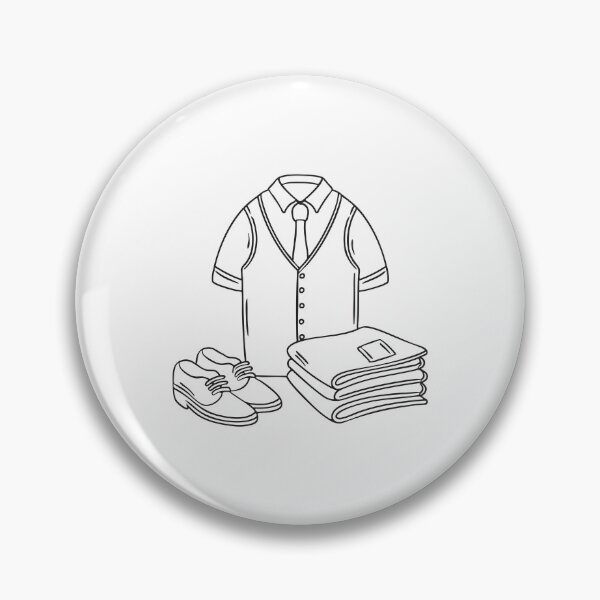 Item preview, A tidy school outfit next to a pair of shoes on the floor designed and sold by rasagamastore.