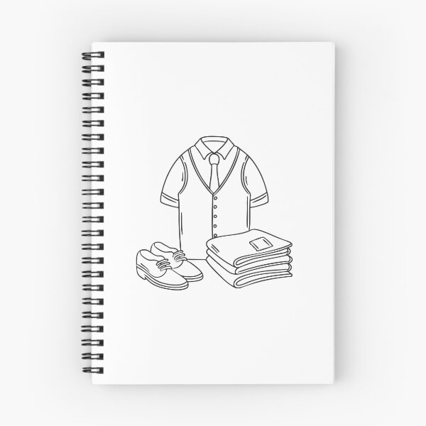 Item preview, A tidy school outfit next to a pair of shoes on the floor designed and sold by rasagamastore.