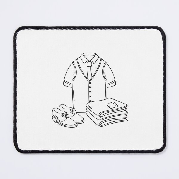 Item preview, A tidy school outfit next to a pair of shoes on the floor designed and sold by rasagamastore.
