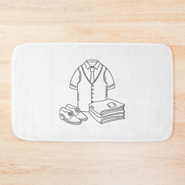 Item preview, A tidy school outfit next to a pair of shoes on the floor designed and sold by rasagamastore.