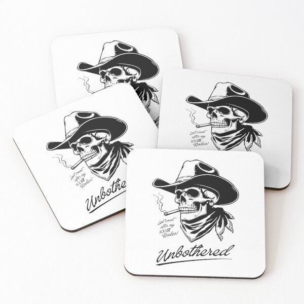 Item preview, Unbothered Skull Cowboy designed and sold by threadsjam.