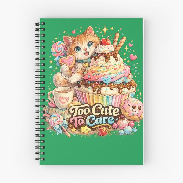 Aperçu de l'œuvre Trop mignon pour s'en soucier | Design typographique mignon créée et vendue par VasiArtLab.