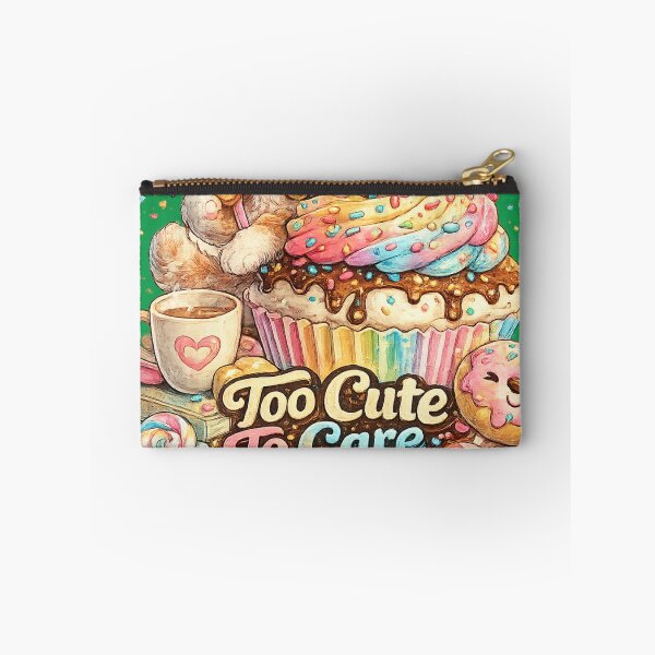 Item preview, Too Cute to Care | Cute Typography Design designed and sold by VasiArtLab.