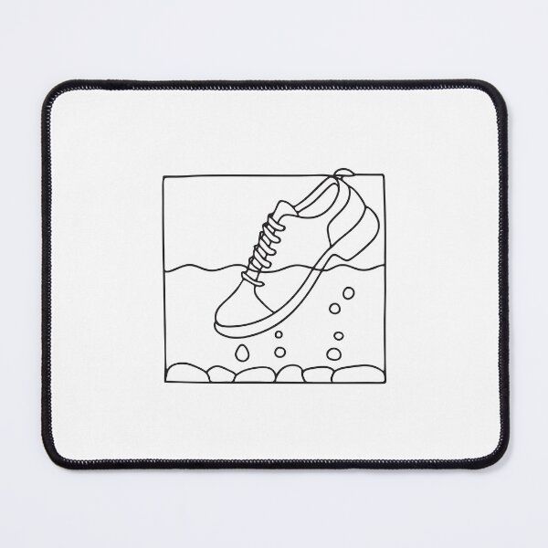 Item preview, A shoe slowly descending underwater near a floor tile designed and sold by rasagamastore.