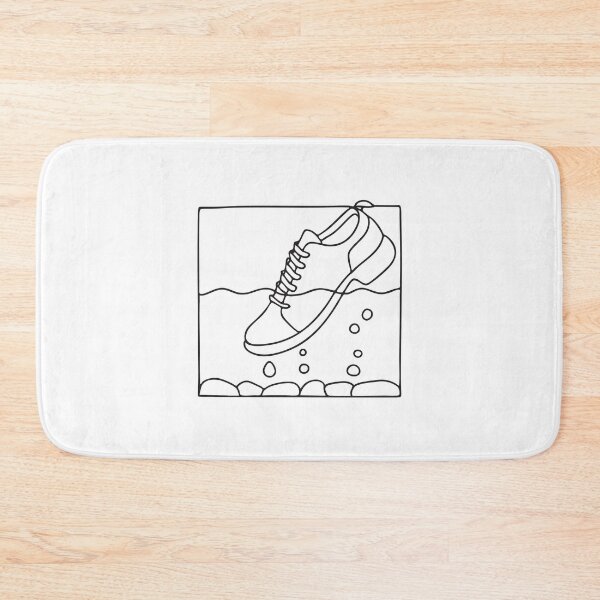 Item preview, A shoe slowly descending underwater near a floor tile designed and sold by rasagamastore.