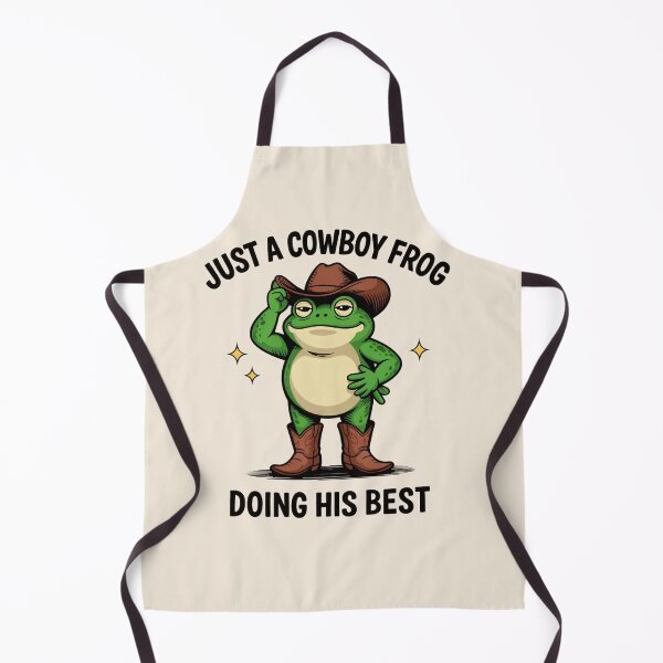 Item preview, Just a Cowboy Frog Doing His Best Funny Western Frog T‑Shirt & Sticker designed and sold by ZyxDes.